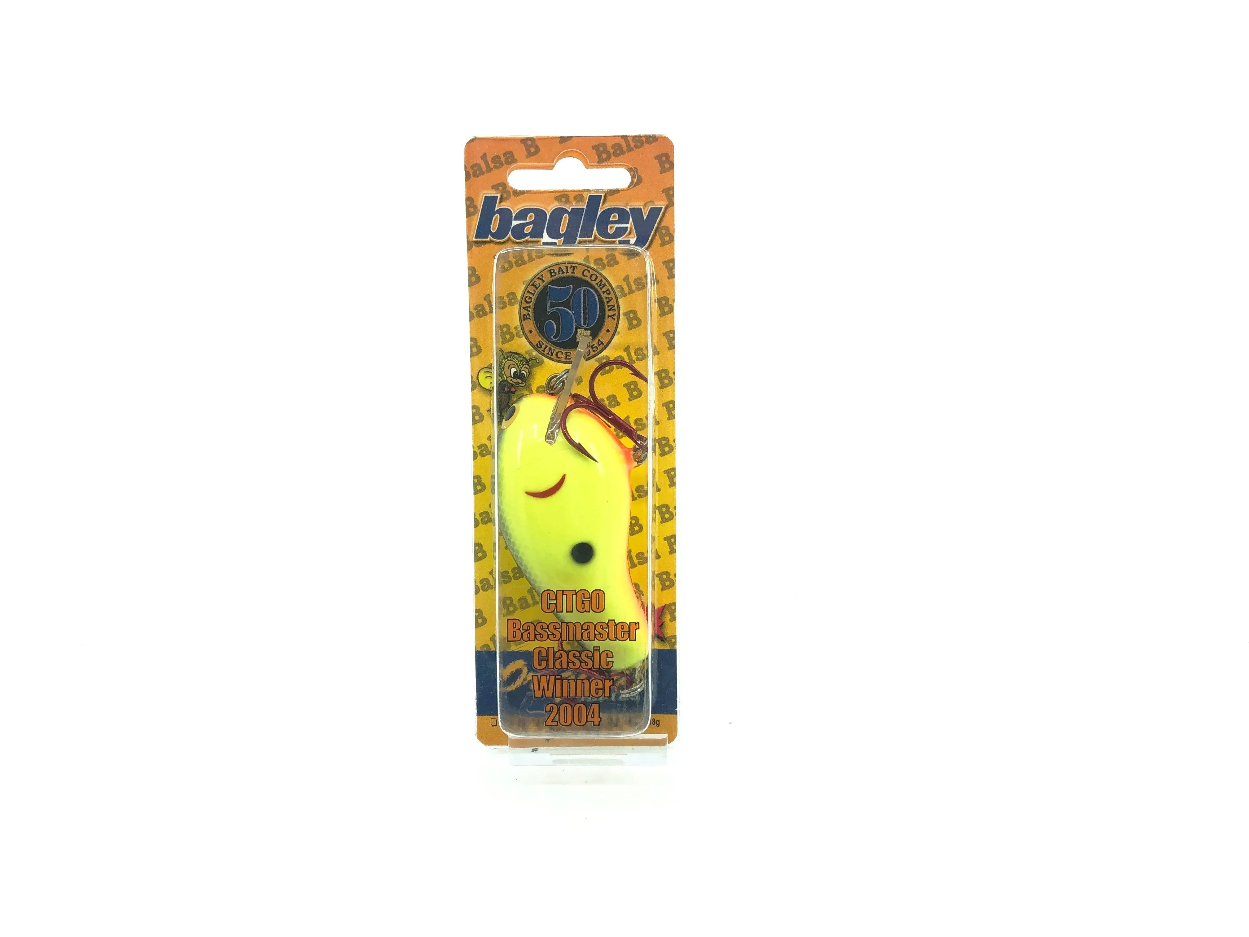 Bagley Balsa B2 BB2 09 Black on Chartreuse Color, New on Card