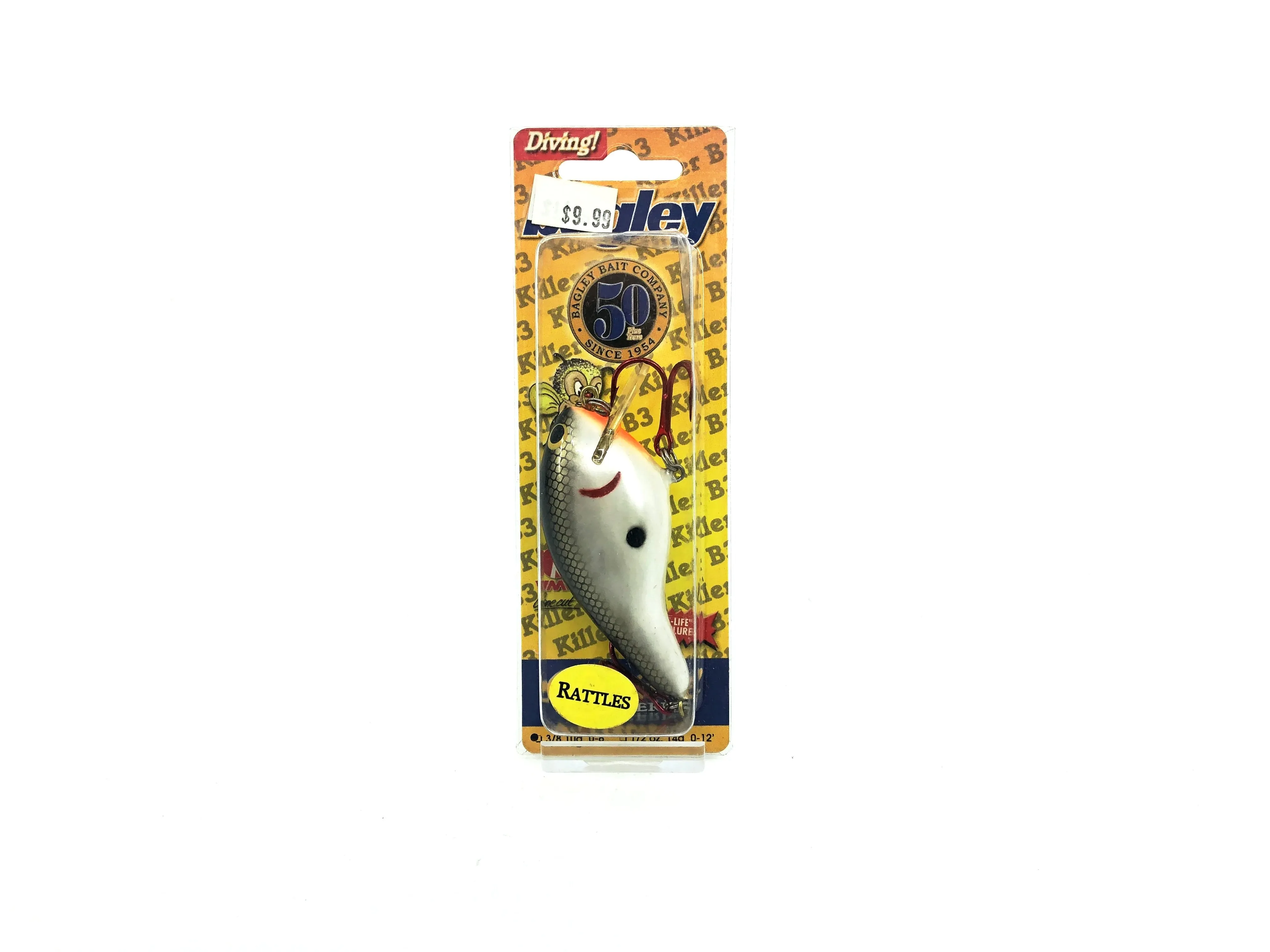 Bagley Killer Balsa 3 KB3R-TS Tennessee Shad Color, New on Card