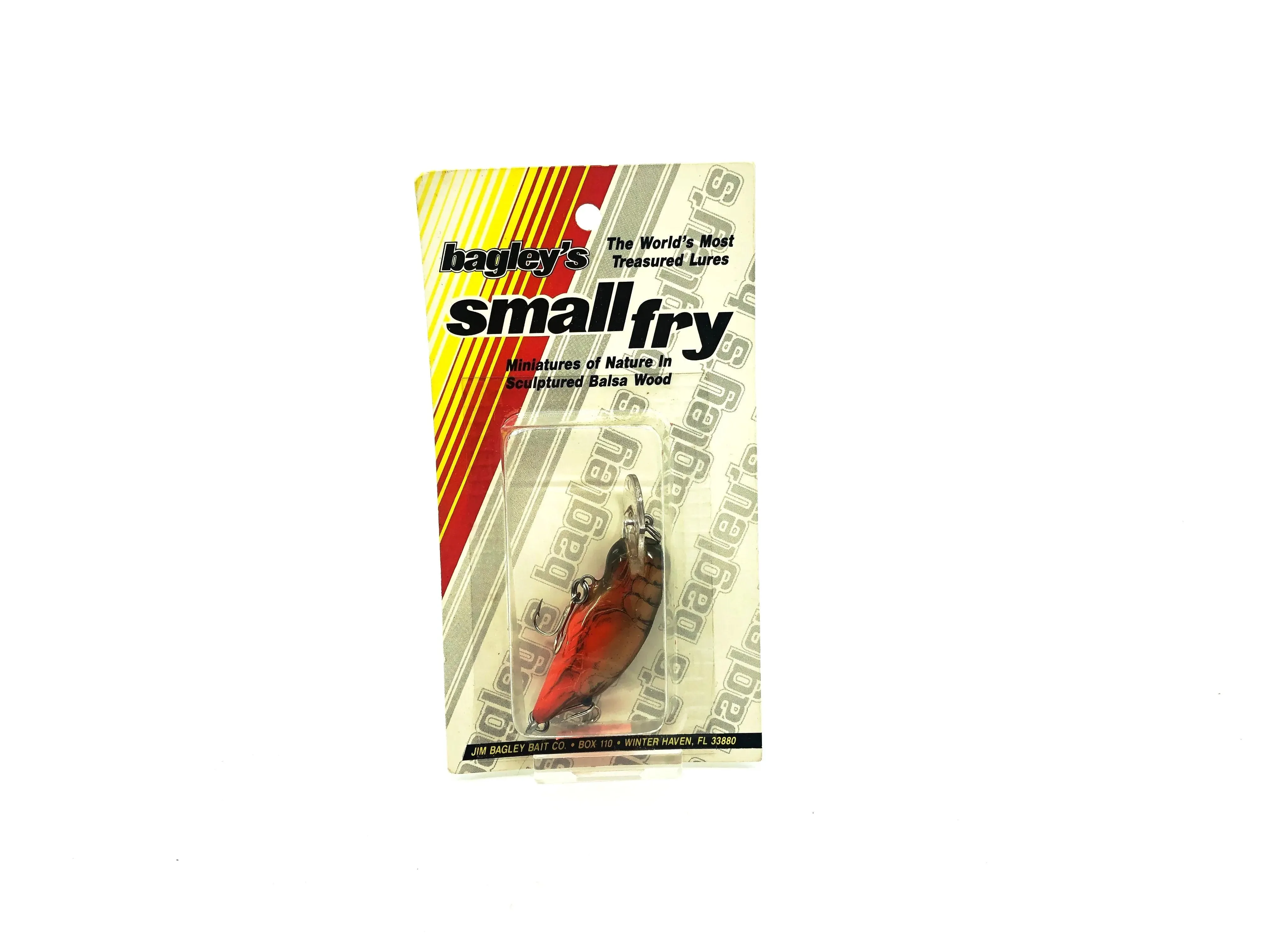 Bagley Small Fry Crayfish Dark Crayfish on Orange Color New on Card, Florida Bait