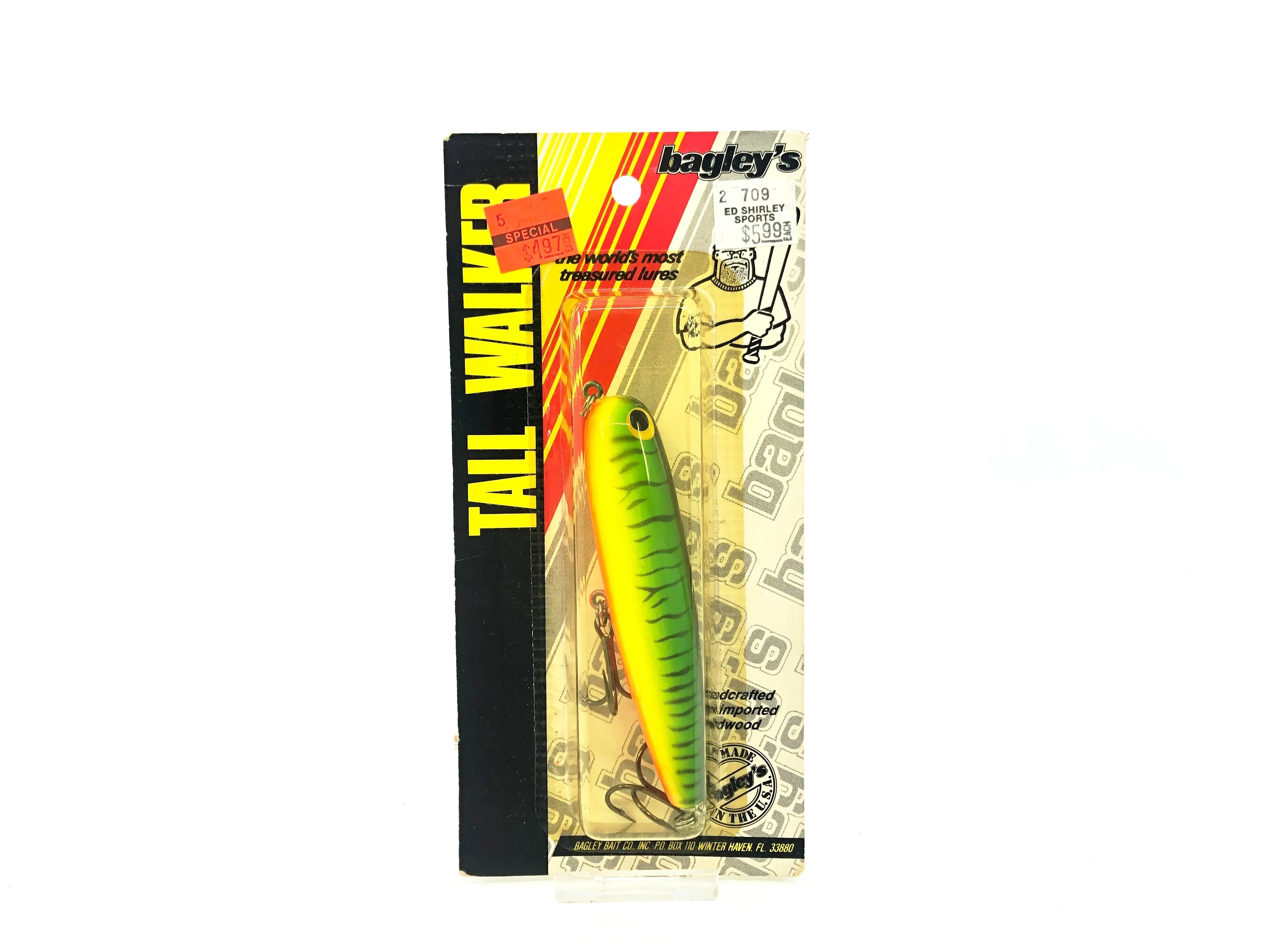 Bagley Tall Walker TW4, H69T Hot Tiger Color, New on Card