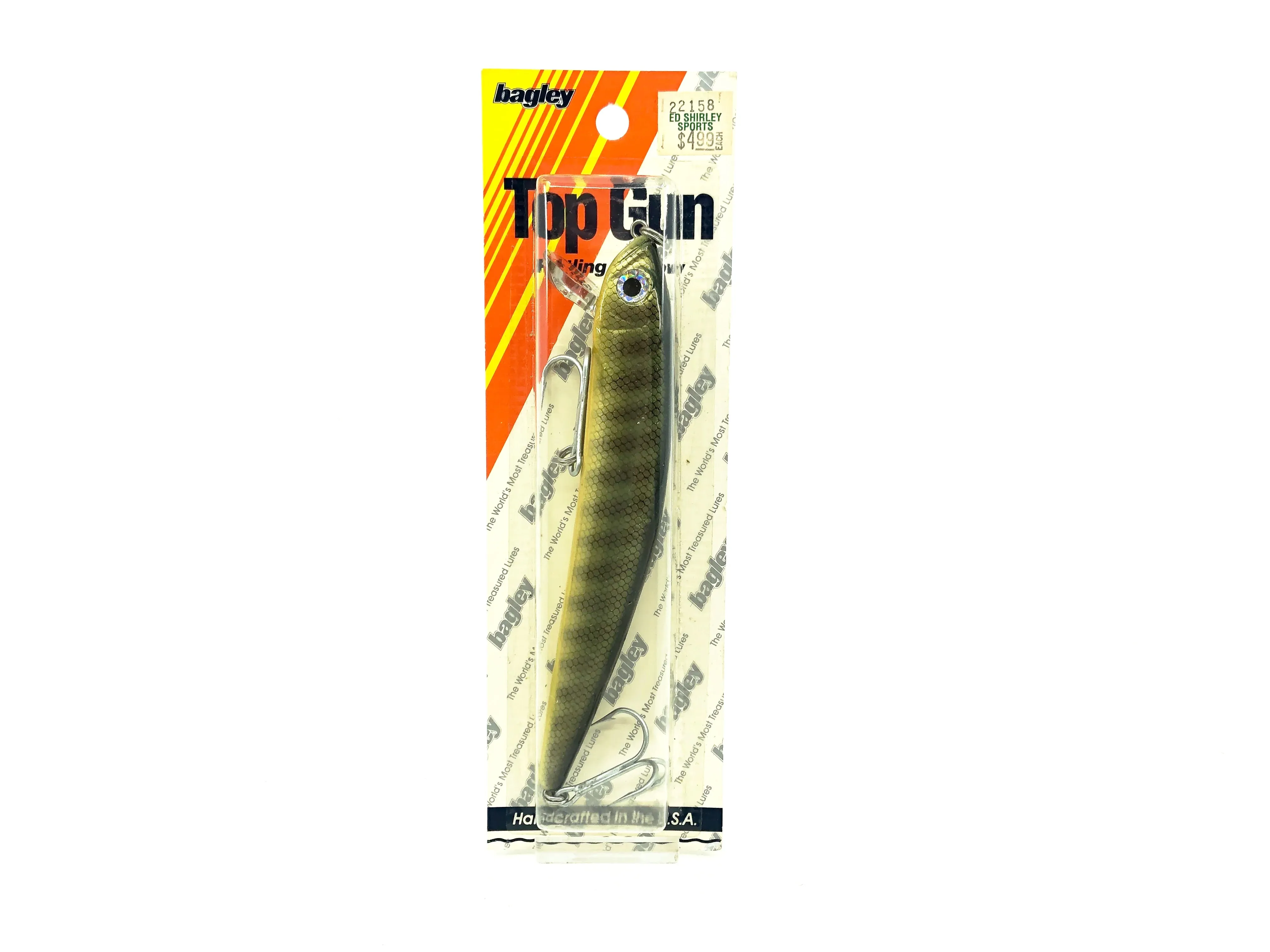 Bagley TG6 Top Gun 6, PR9 Perch on Chartreuse Color, New on Card 10/10 Rarity