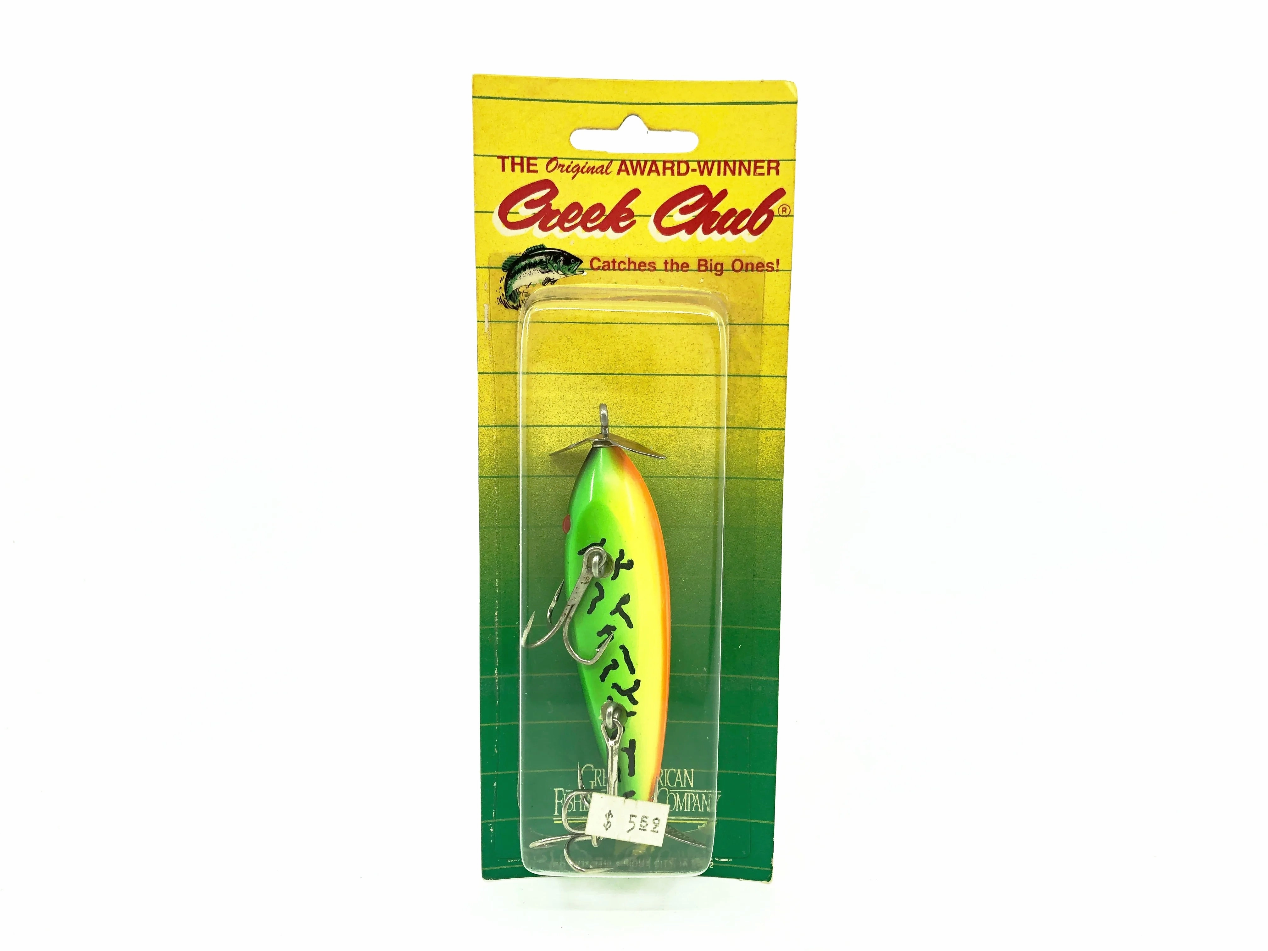 Creek Chub 1500P FT Injured Minnow, Firetiger Color on Card - Tough