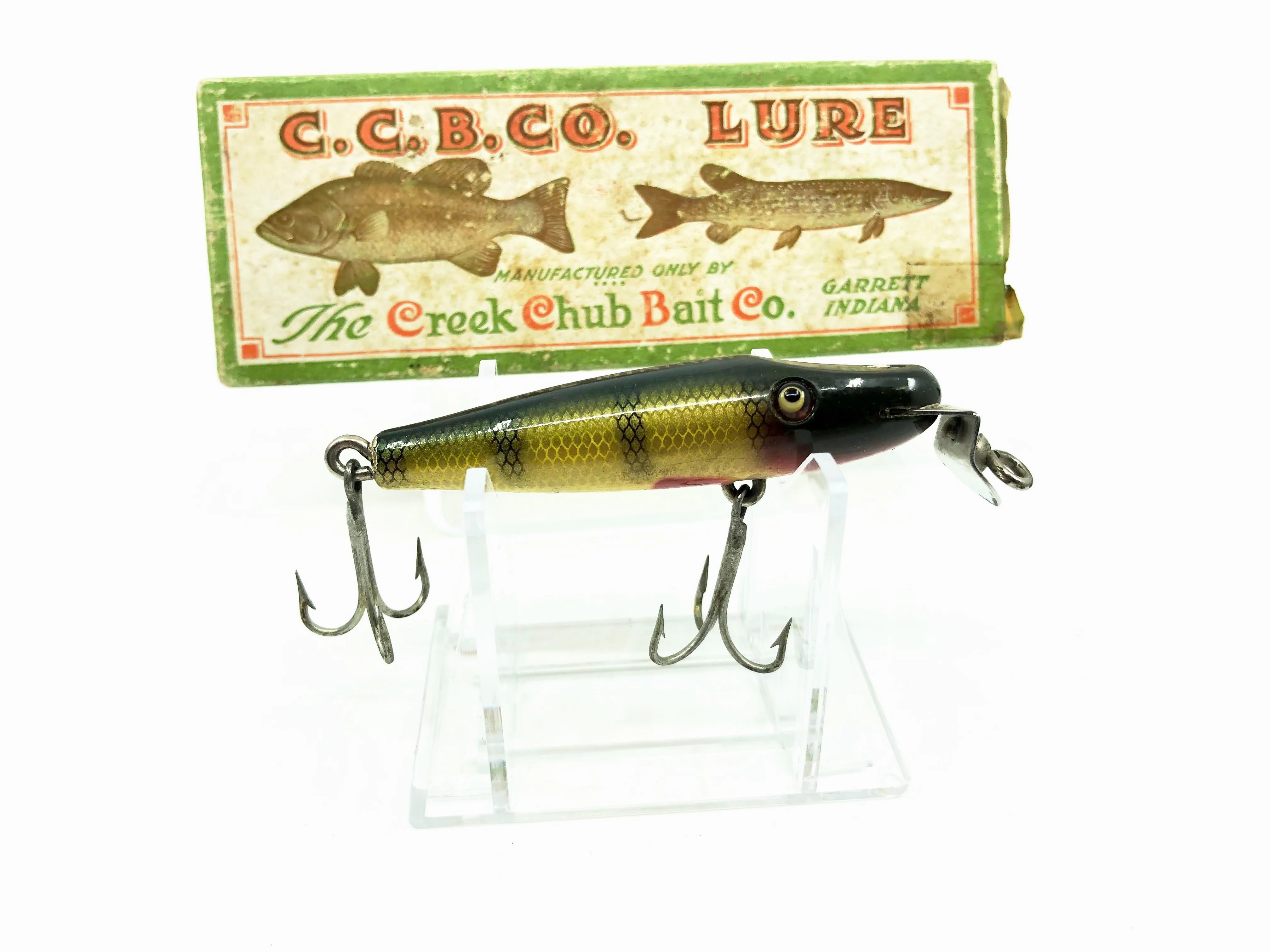 Creek Chub 2200 Midget Pikie in 2201 Perch Color with Box