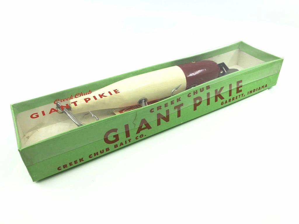 Creek Chub Giant Straight Pikie 6002 Red Head White Color New with Box
