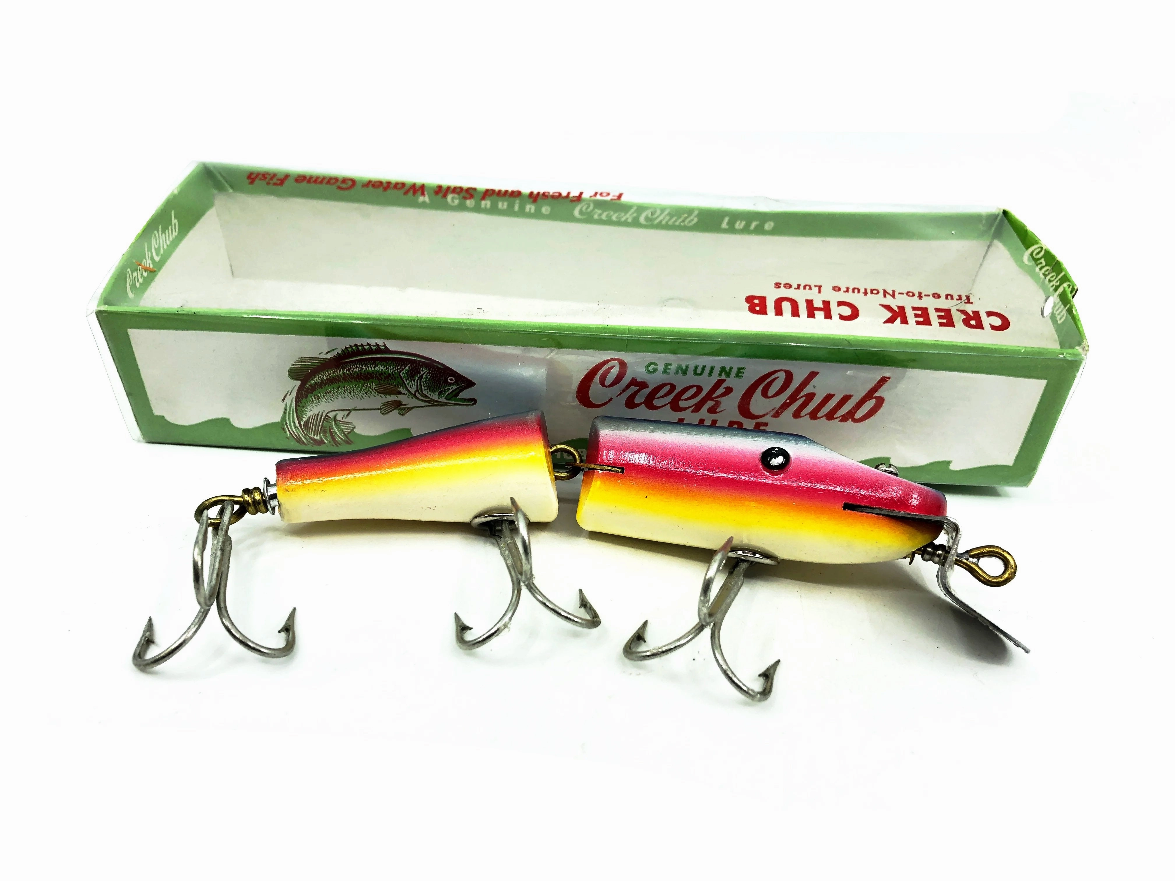 Creek Chub Jointed Snook Pikie 5500, Rainbow Color 5508W with Box