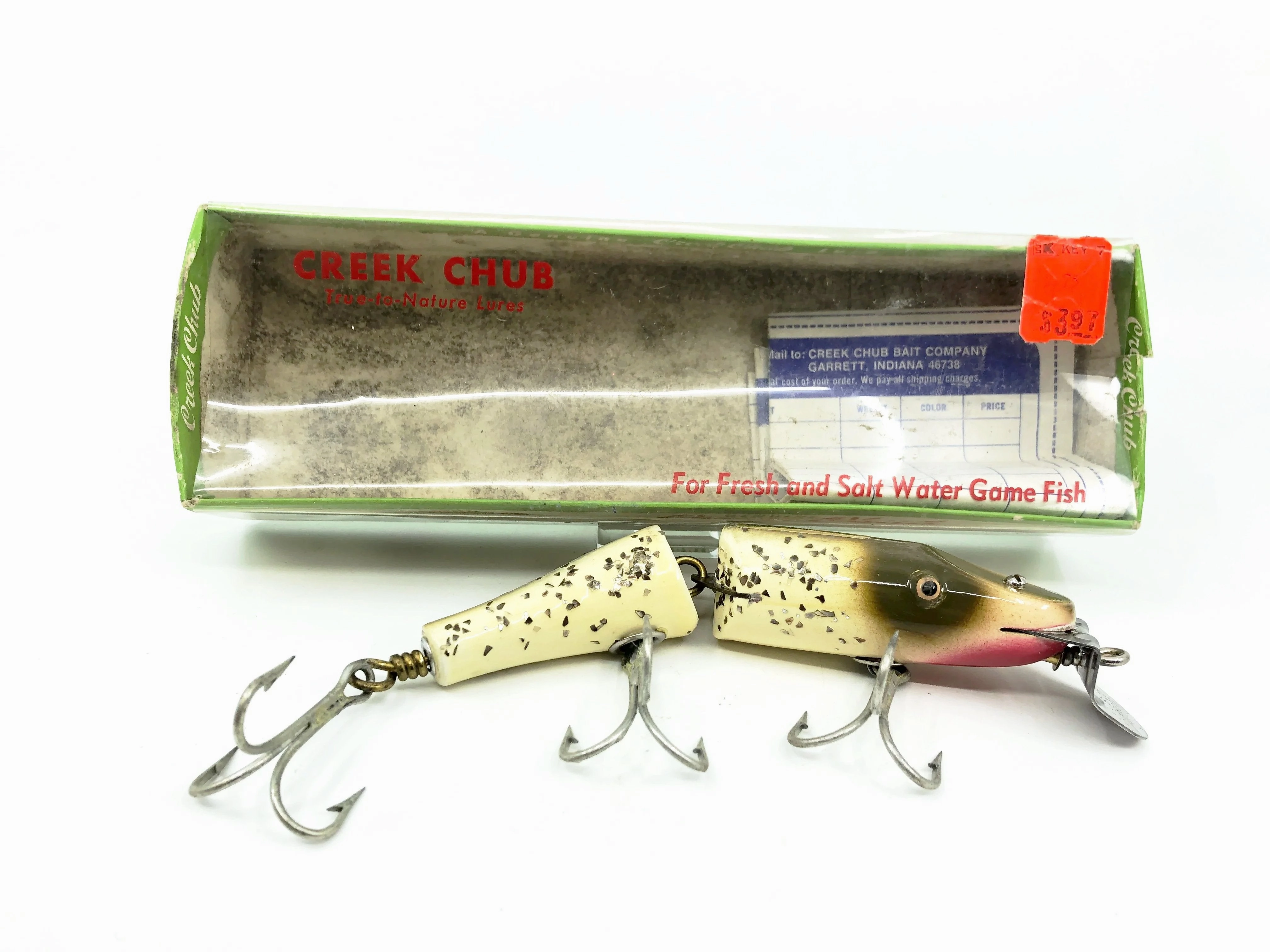 Creek Chub Jointed Snook Pikie 5500, Sliver Flash Color 5518W with Box