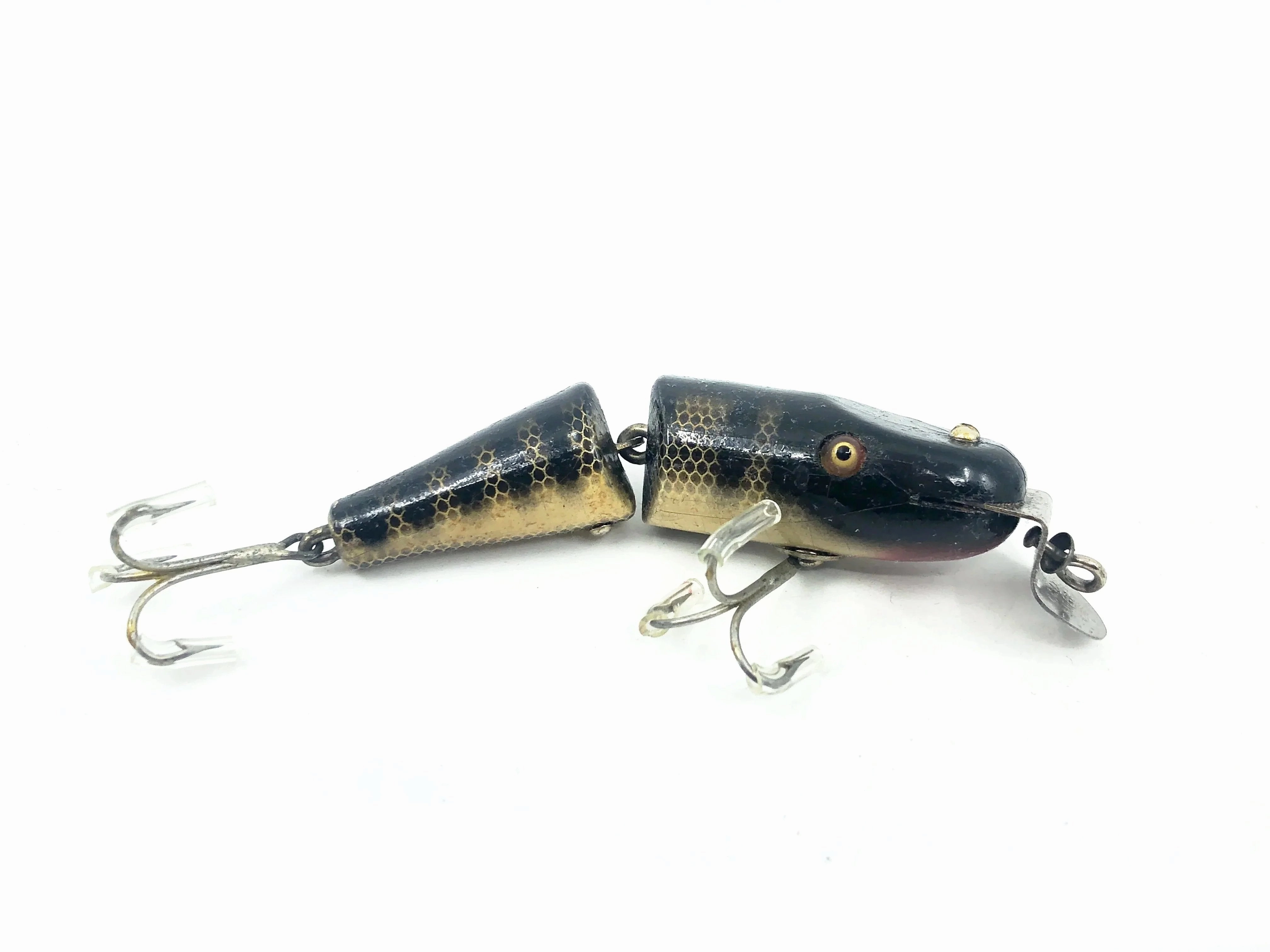 Creek Chub Wooden 2700 Baby Jointed Pikie Minnow, #33 Black Scale Color