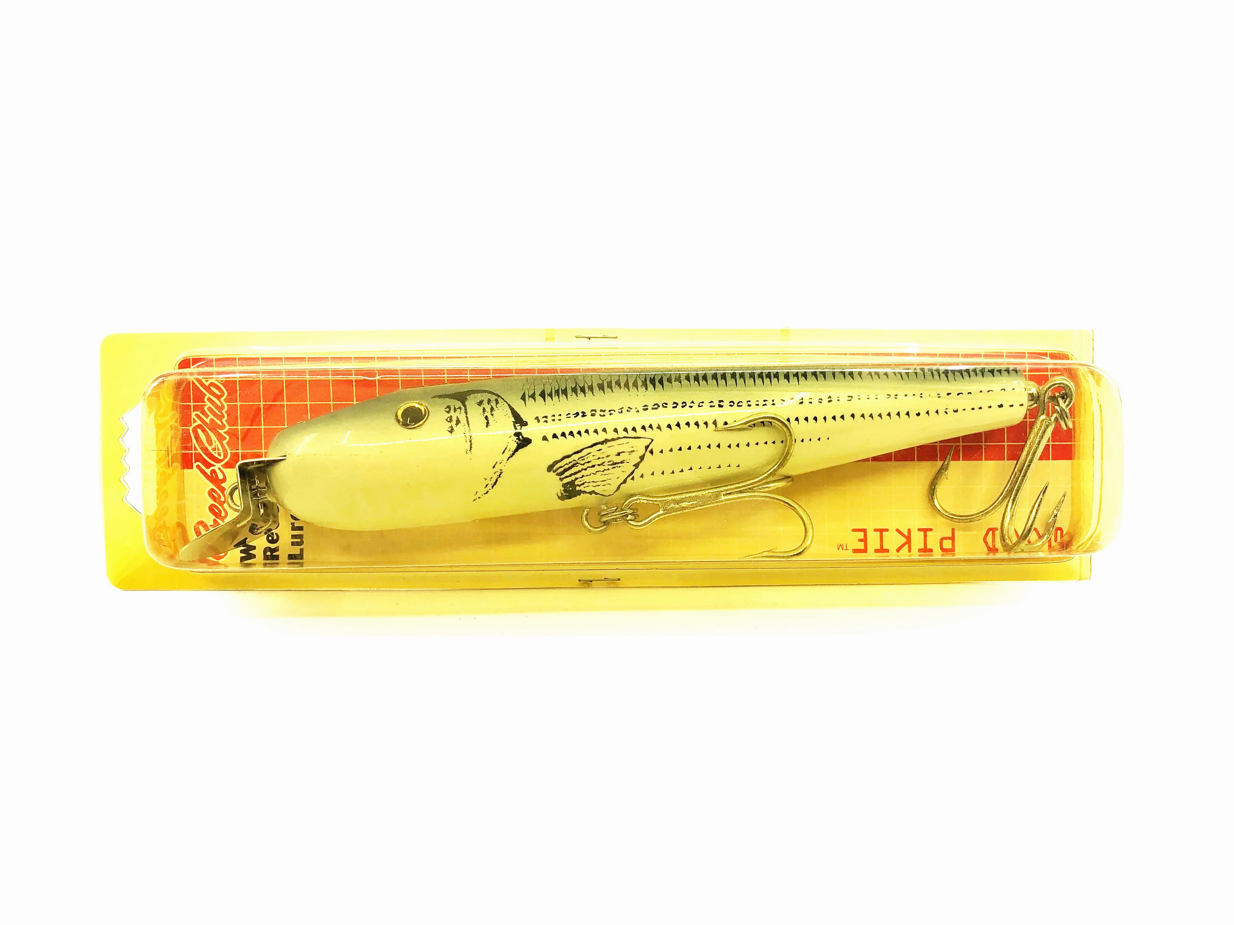 Creek Chub Wooden Giant Straight Pikie 6800, BS Baby Striper Color, New on Card Old Stock
