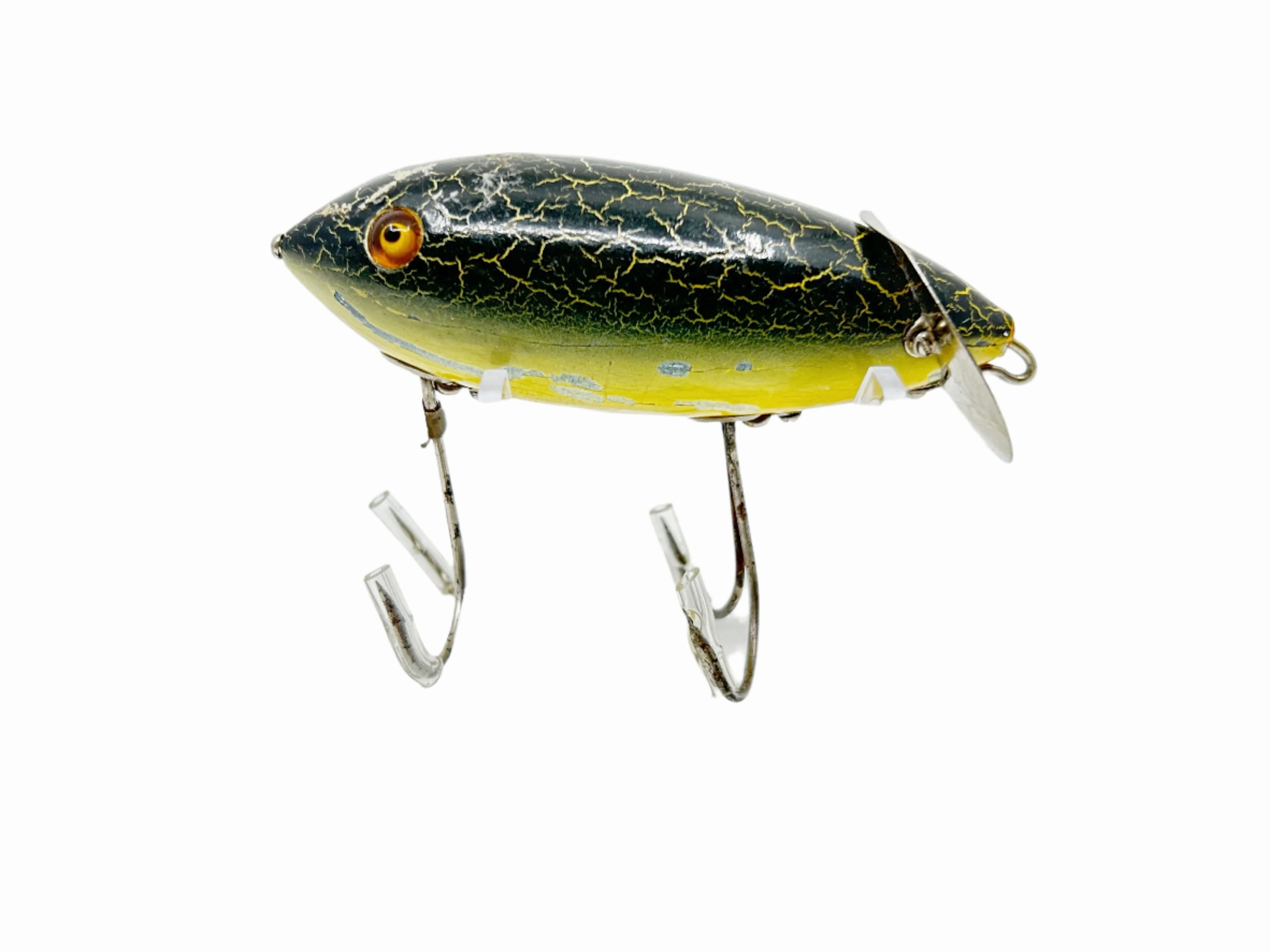 Heddon 1900 Baby Crab Wiggler in Fancy Green Back White Belly Color
