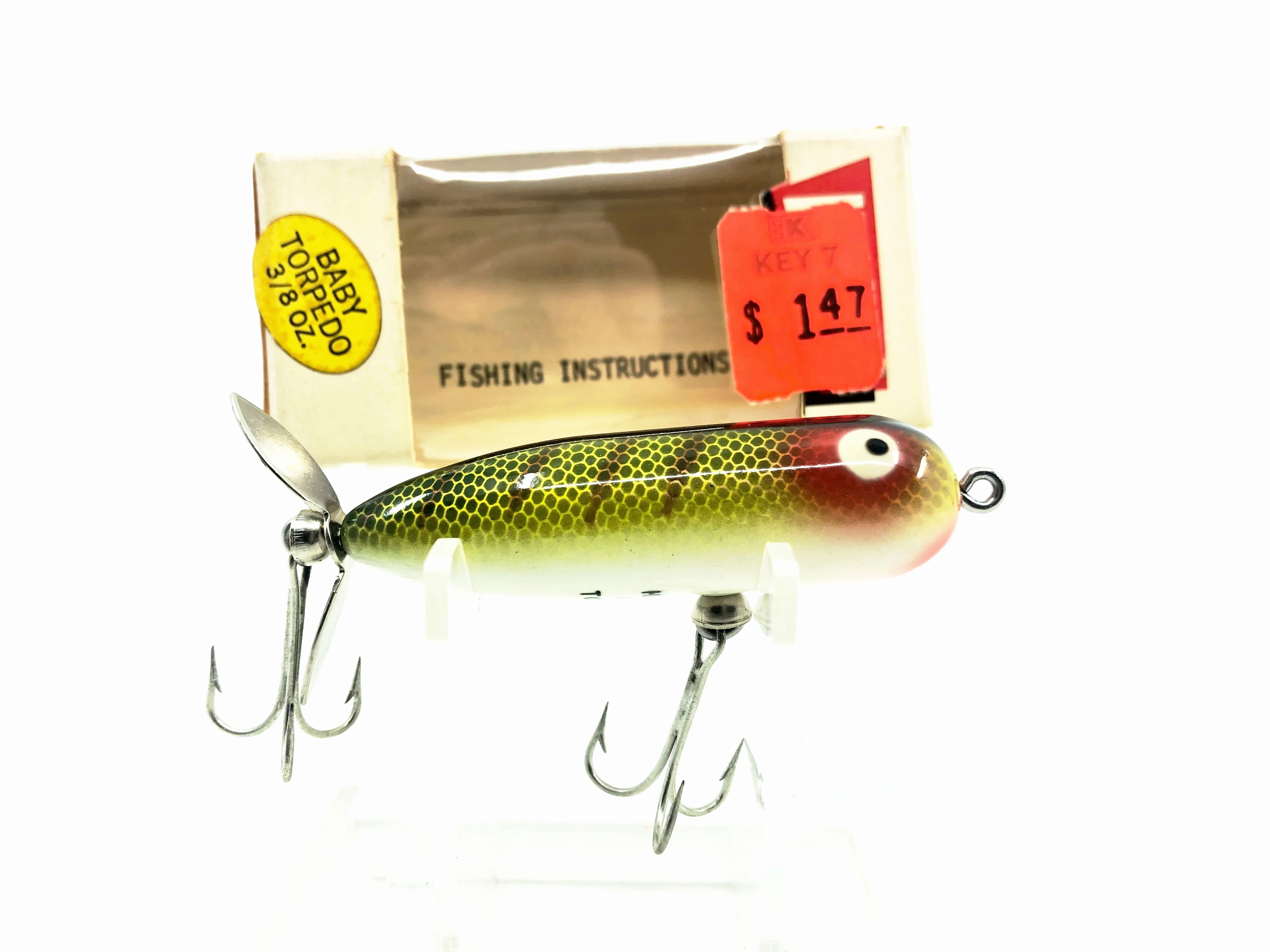 Heddon Baby Torpedo 361, L Perch Color w/Box