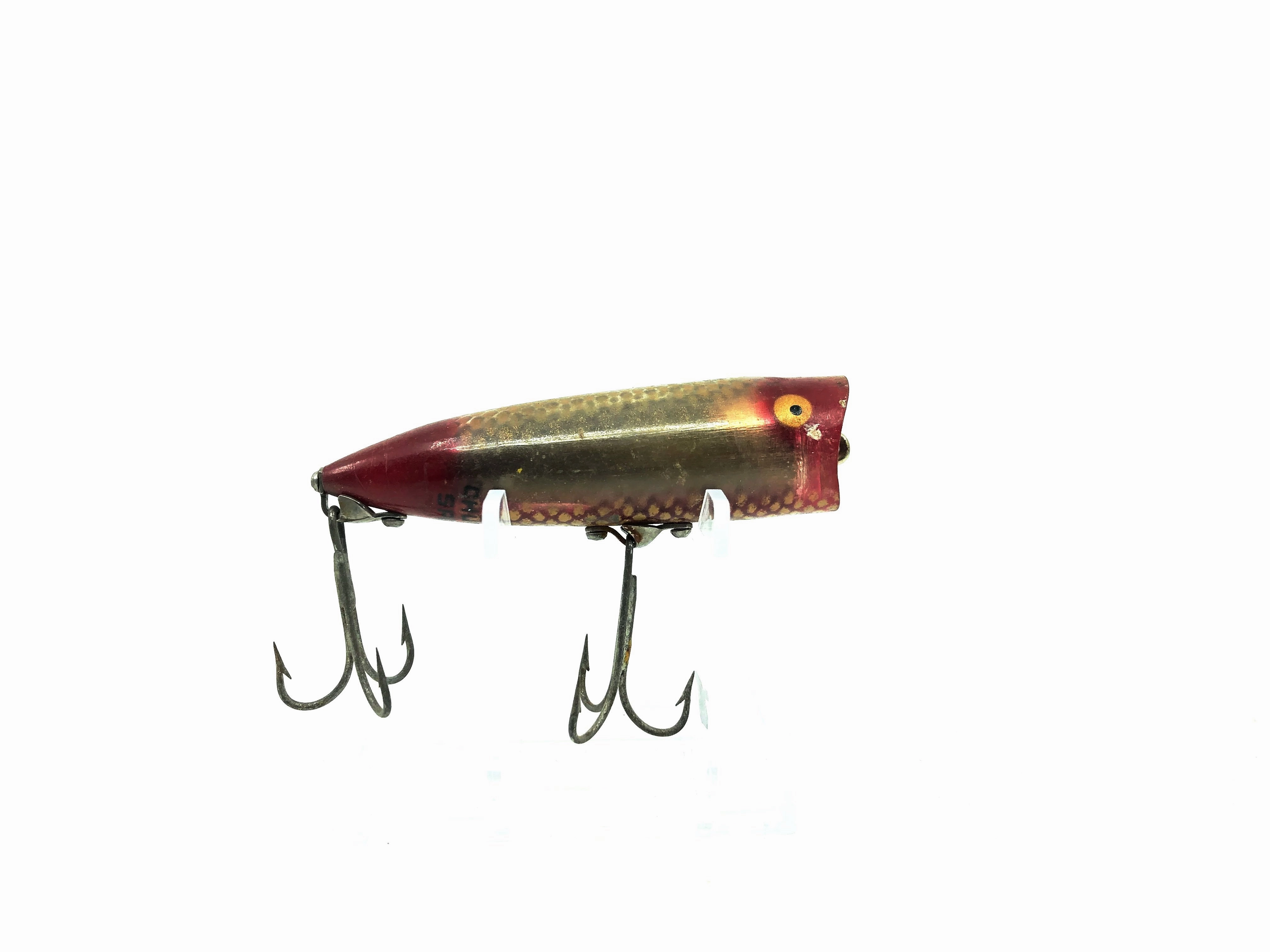 Heddon Chugger Spook 9542, FF GR Fish Flash/Gold Reflector/Red Scale Color