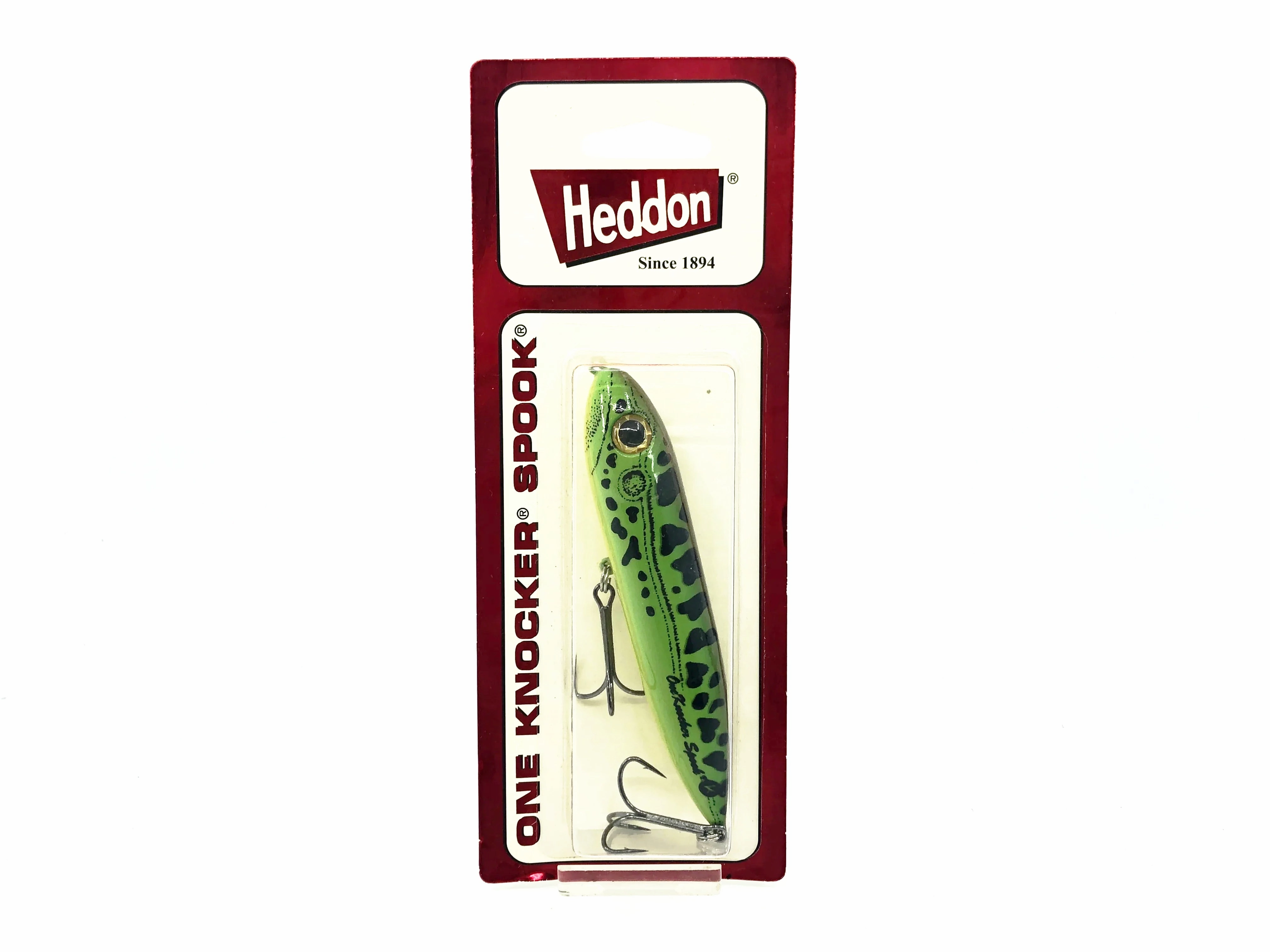 Heddon One Knocker Spook, GBF G-Finish Bull Frog Color on Card