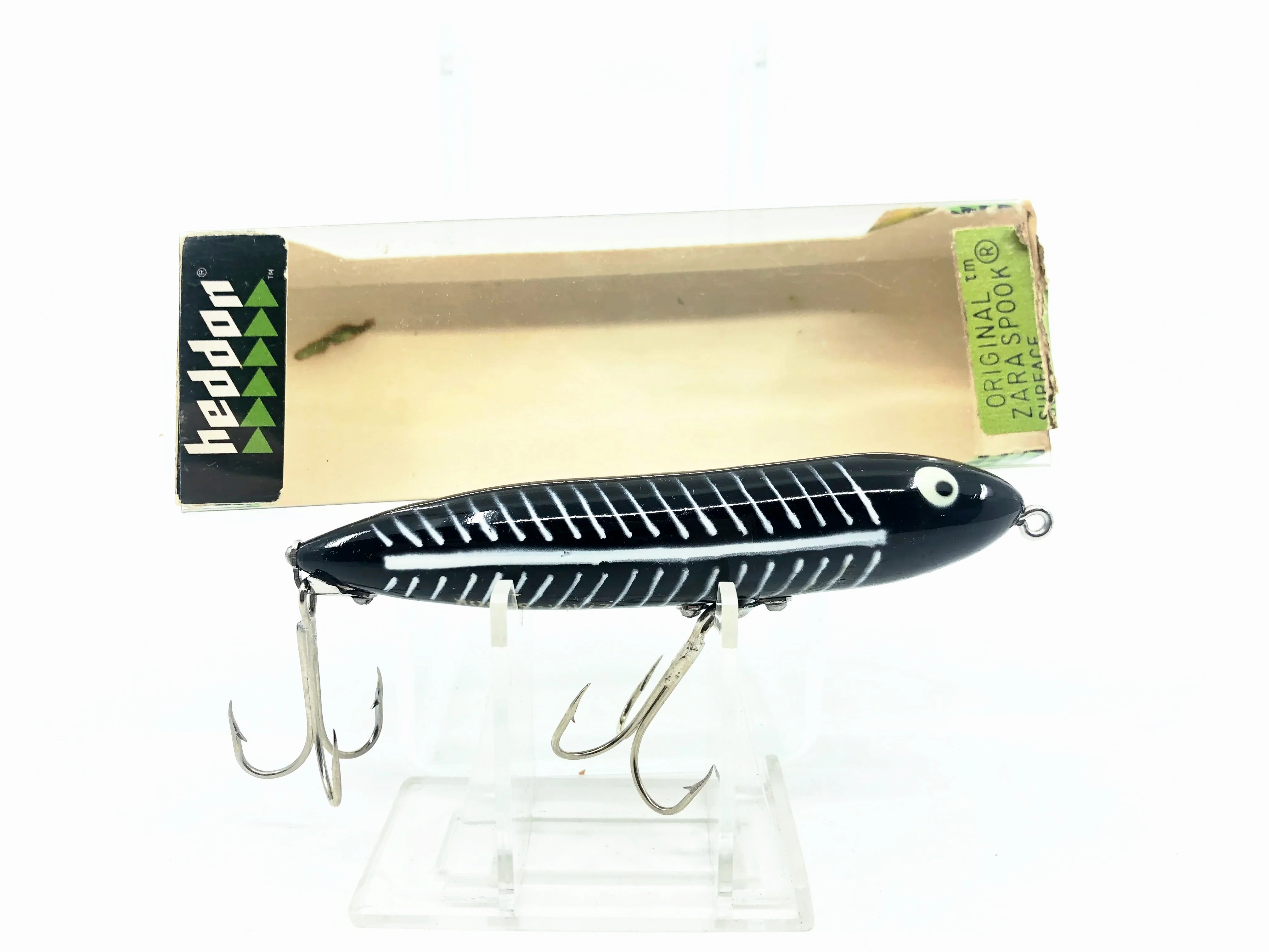 Heddon Original Zara-Spook Sway Back, XBW Black Shore Color with Box