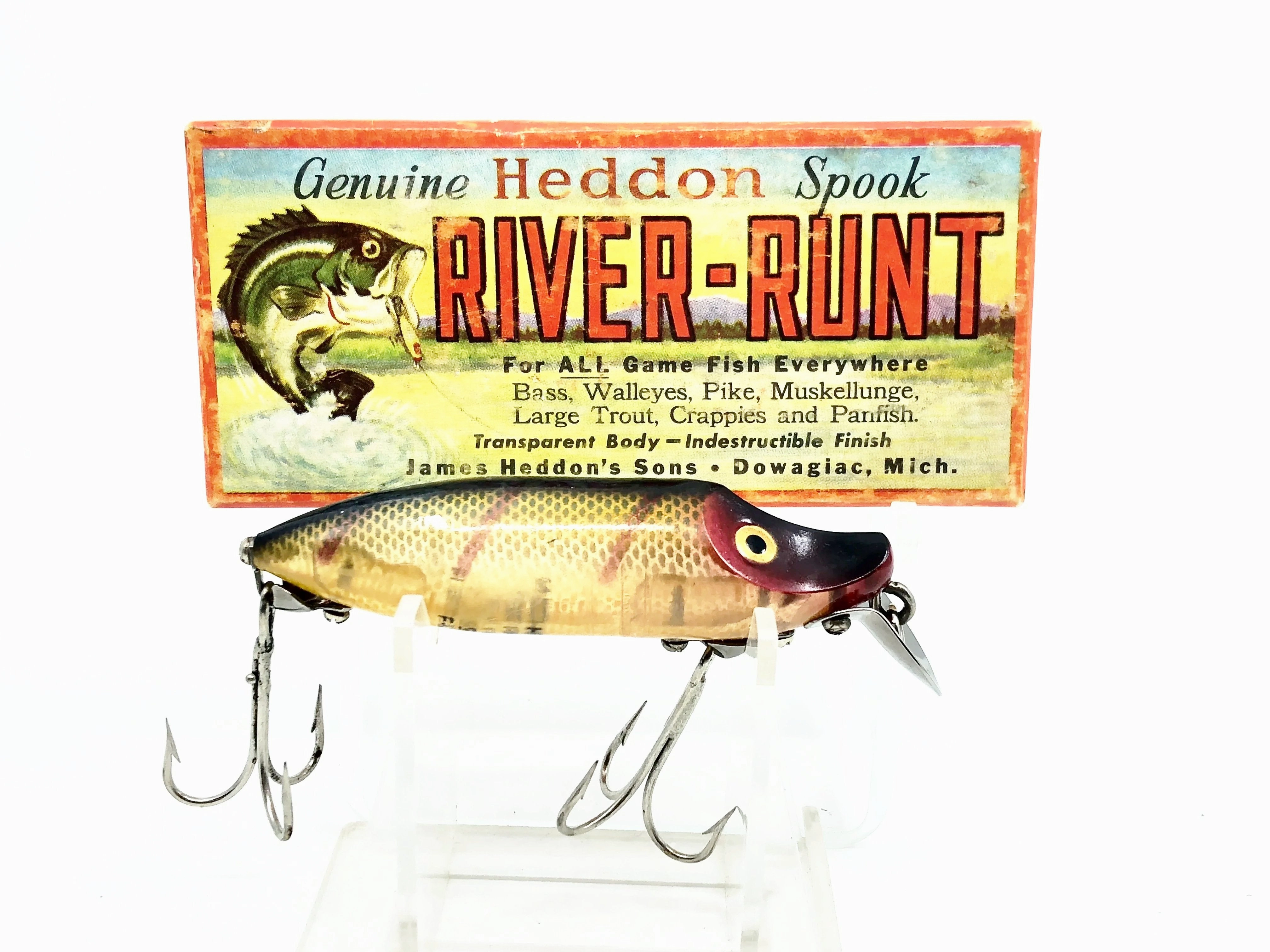 Heddon River Runt Spook Floater 9400-L Perch Color with Box
