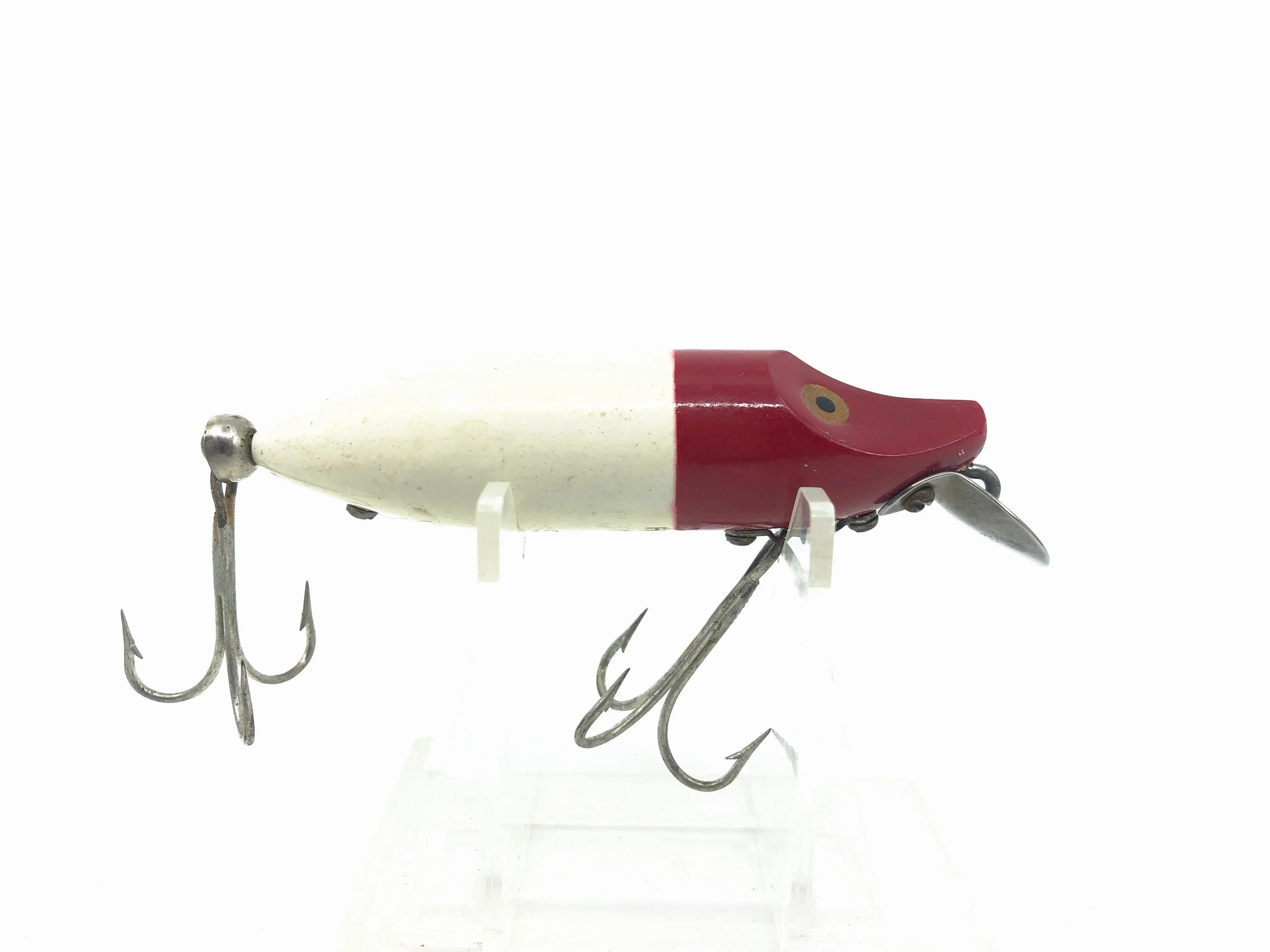 Heddon River Runt Spook Floater 9400, RH Red Head White Color