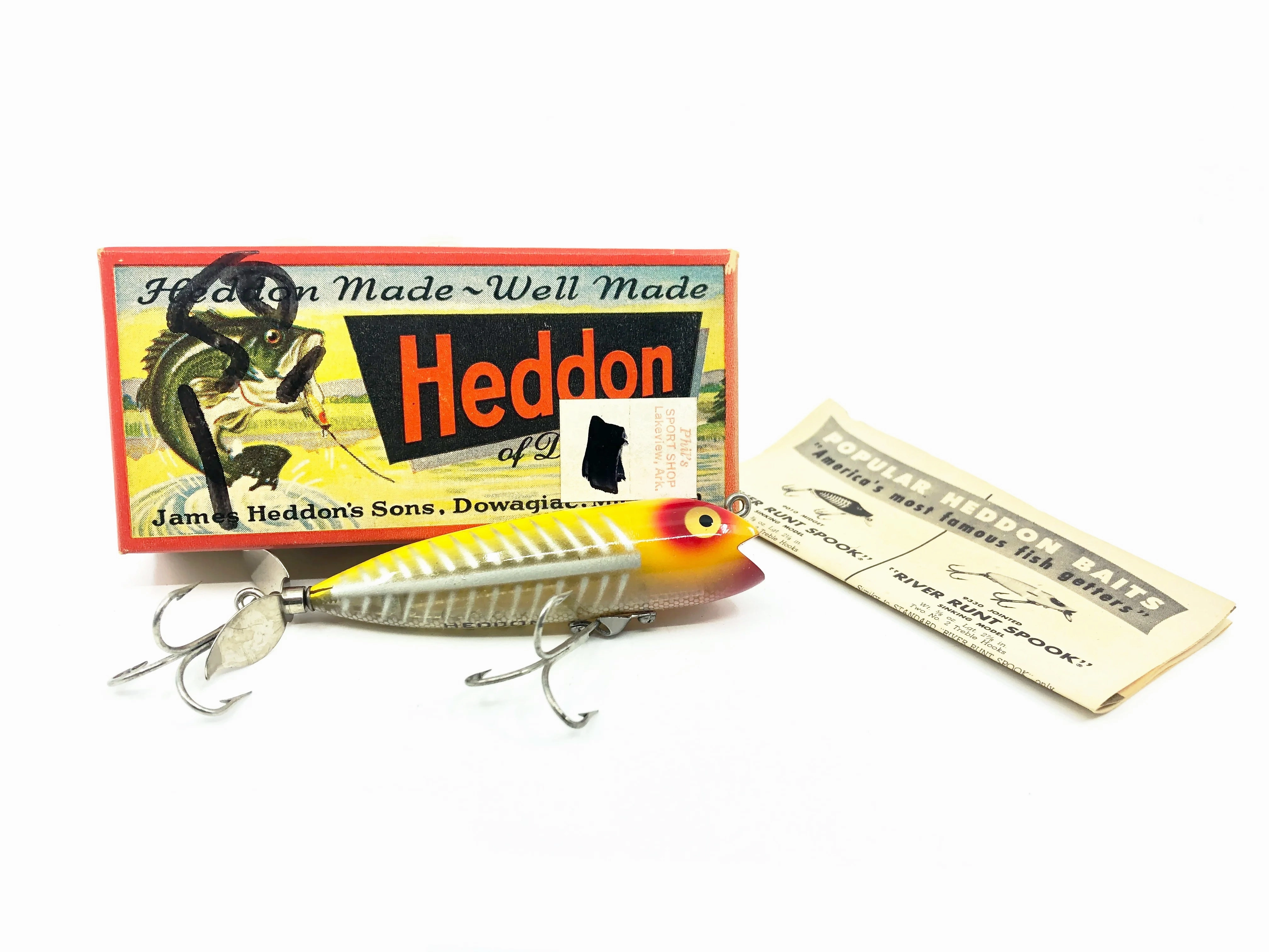 Heddon Spinning Darting Zara S9210 XRY Yellow Shore Minnow Color w/ Box & Insert