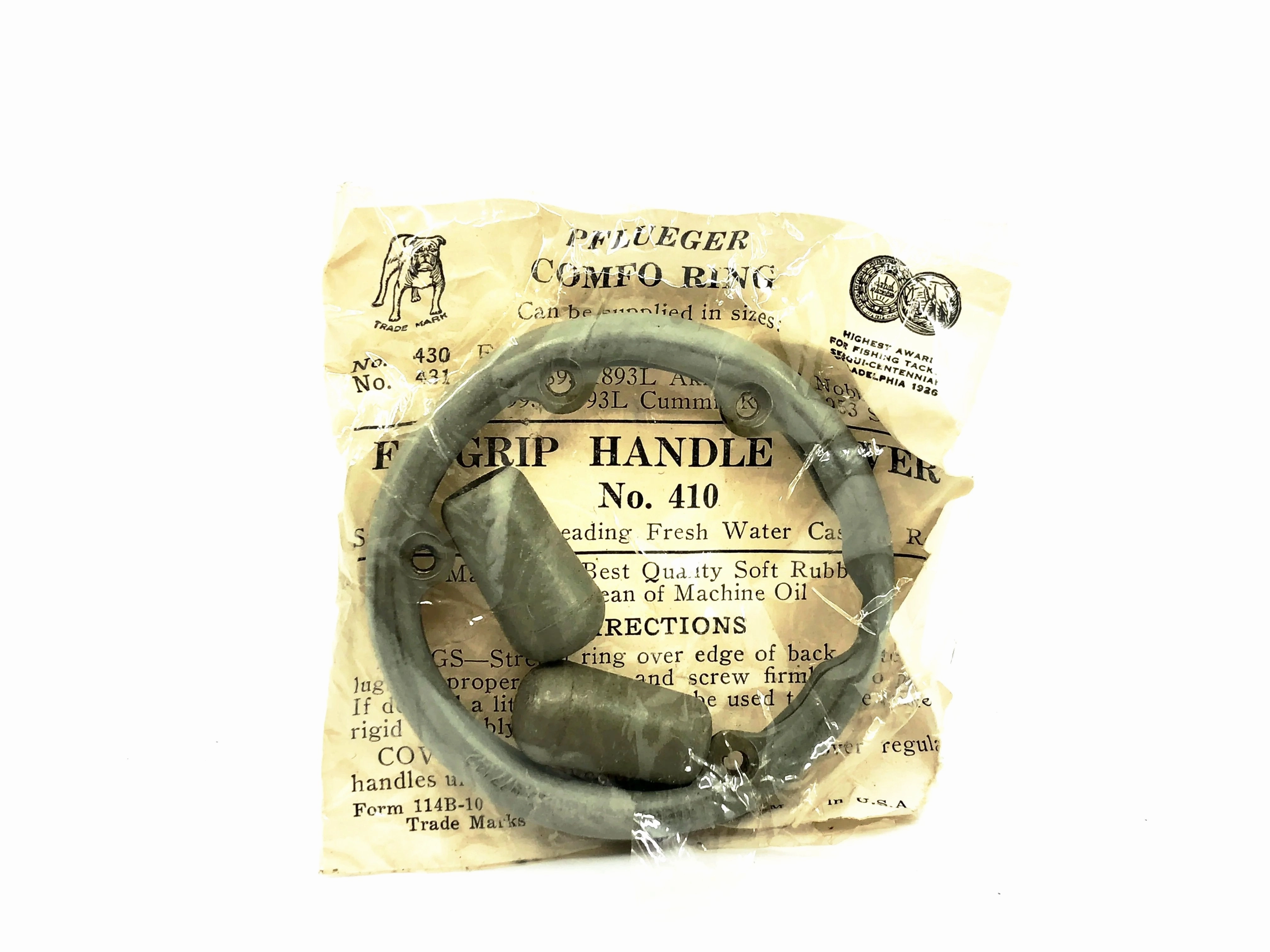 Pflueger Comfo Ring No.430/E-Z Grip Handle Lever No.410 for Supreme Reel - 1930s