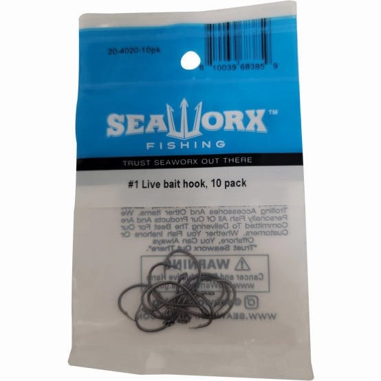 Seaworx Live Bait Hook - 10 Pack