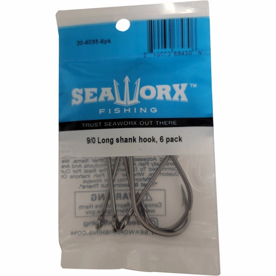 Seaworx Long Shank Hook, 6 pack