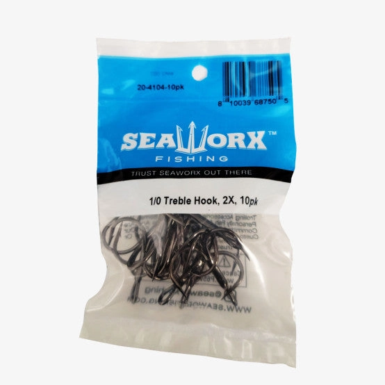 Seaworx Treble Hook 2X, 10 pack