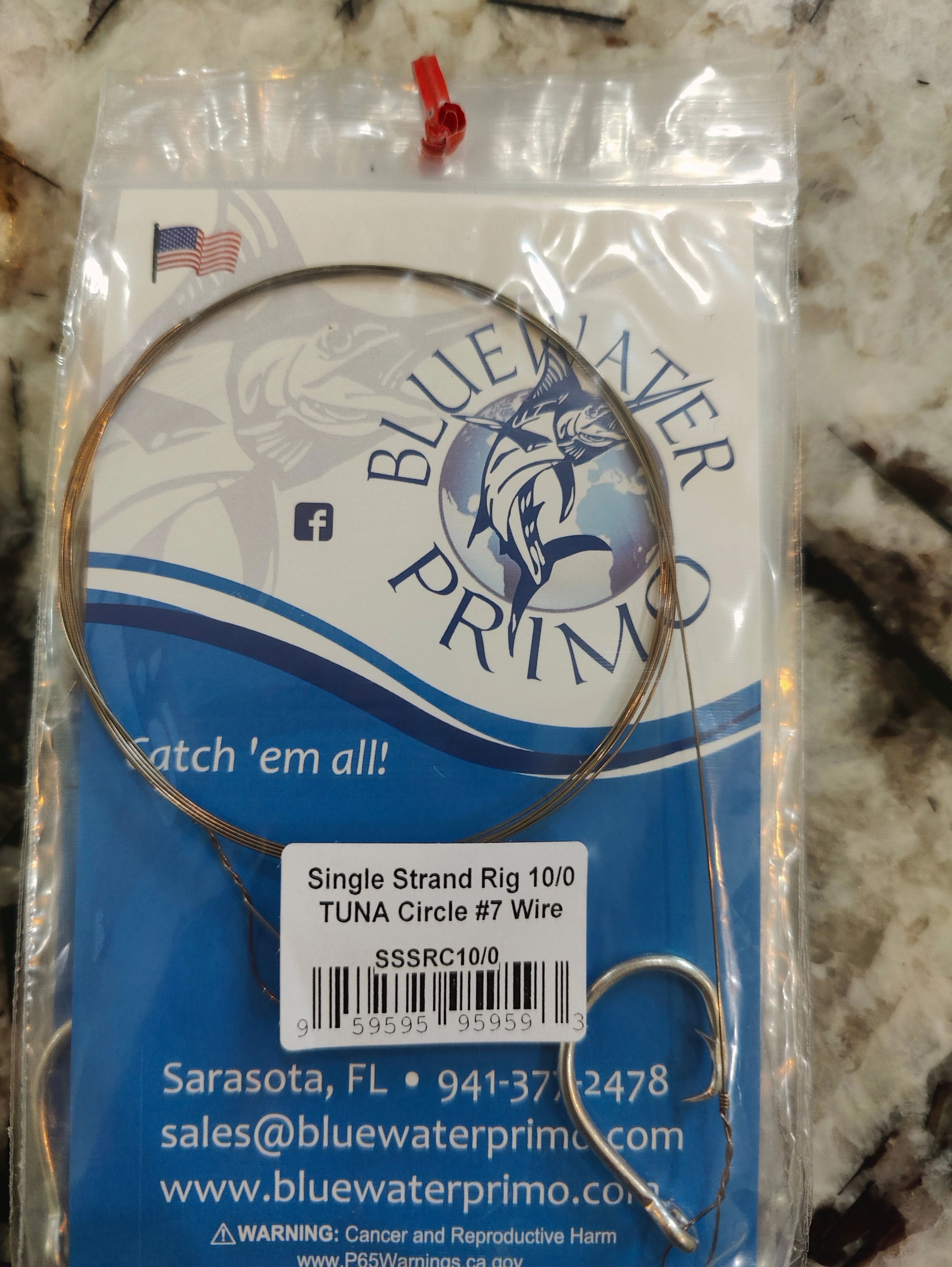 Single Strand Rig 10/0 Tuna Circle #7 wire